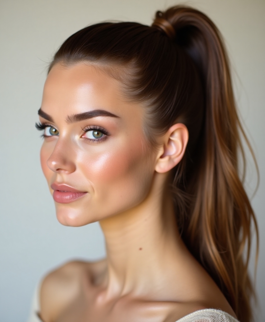 high ponytail face shapes