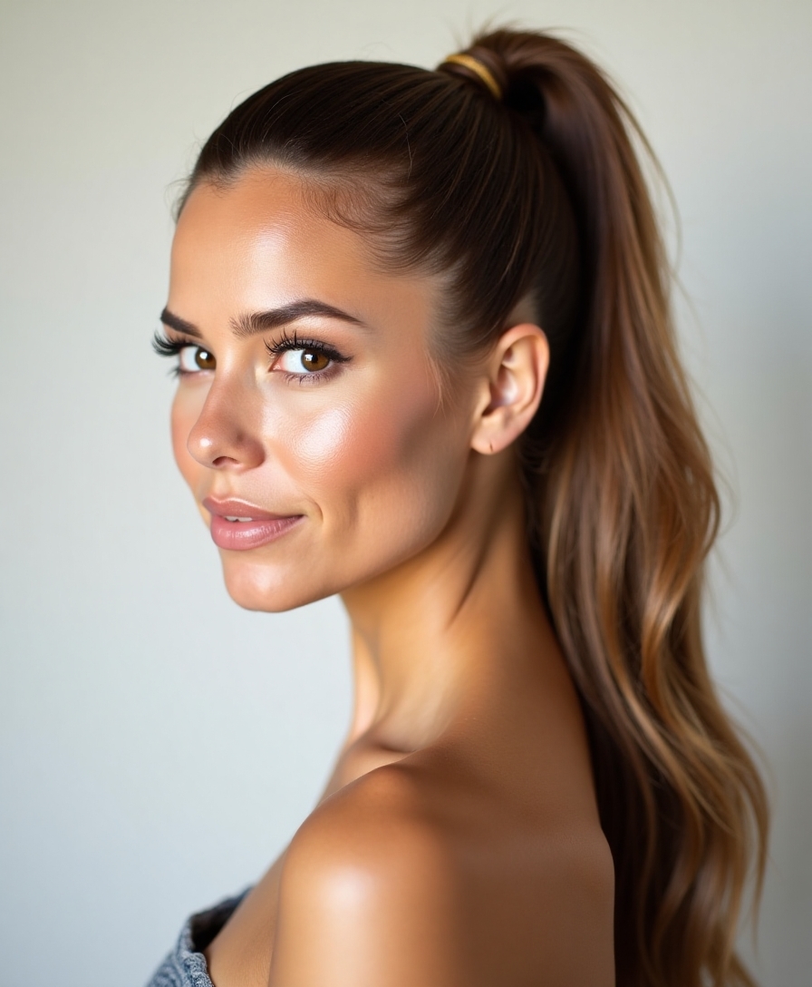 high ponytail hair tips