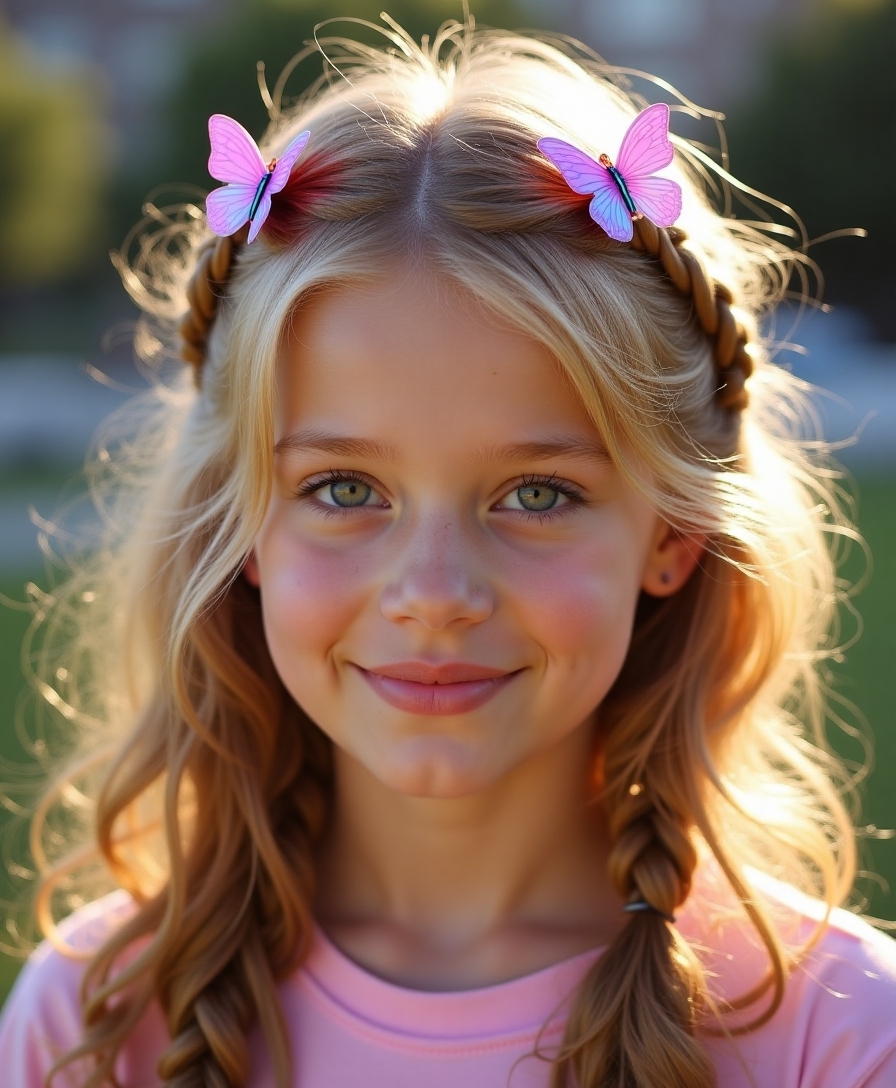 kaleidoscope butterfly clips hairstyle