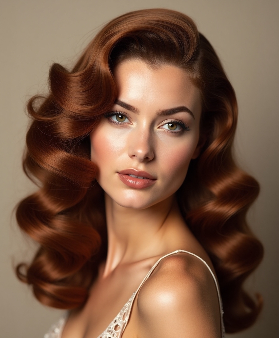 modern vintage pin curls