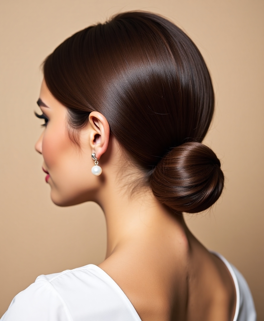 polished low bun simplicity