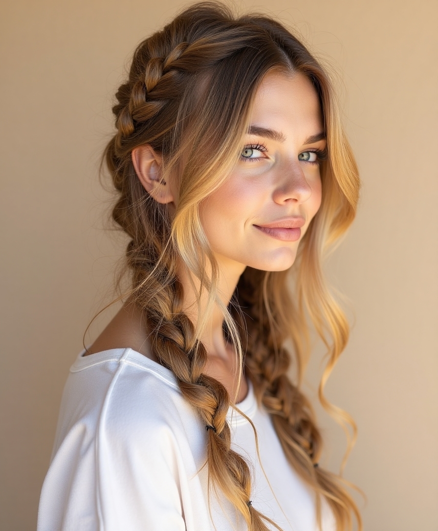 quick faux french braid