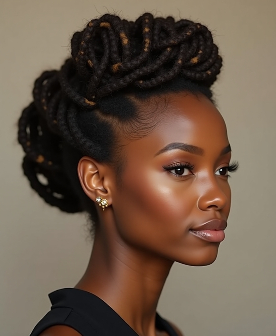 retro short locs styles