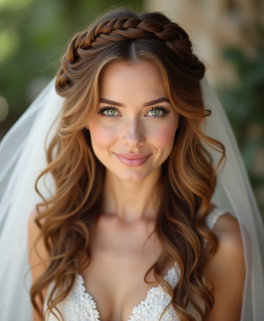 romantic braided crown styles