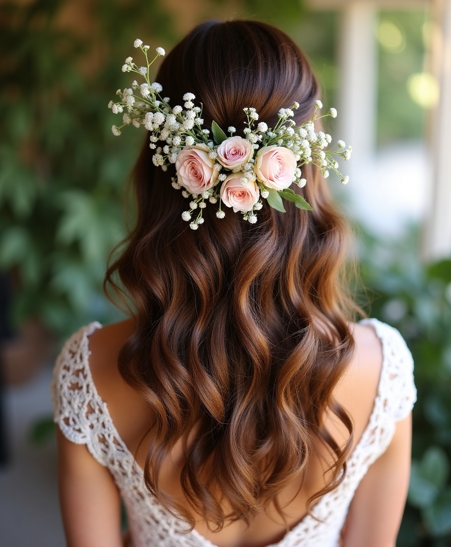 romantic cascading waves hairstyle