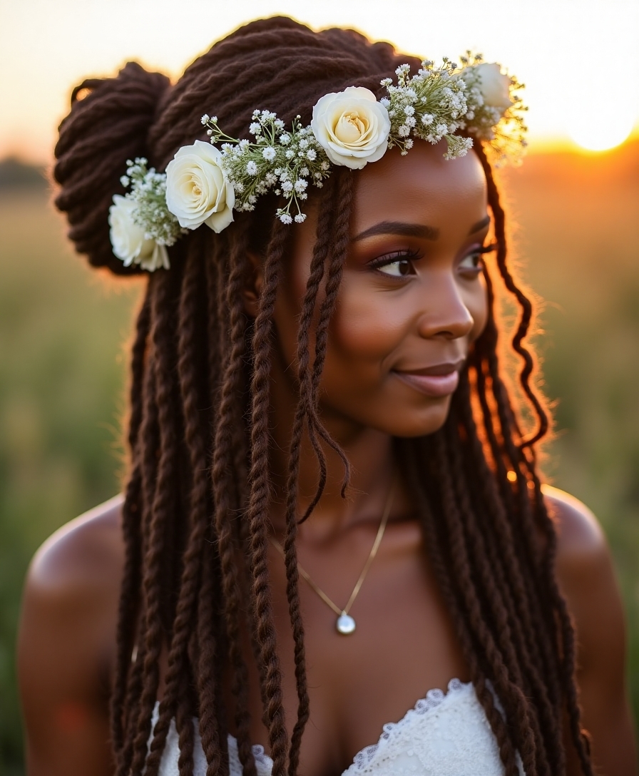 seasonal bridal loc styling