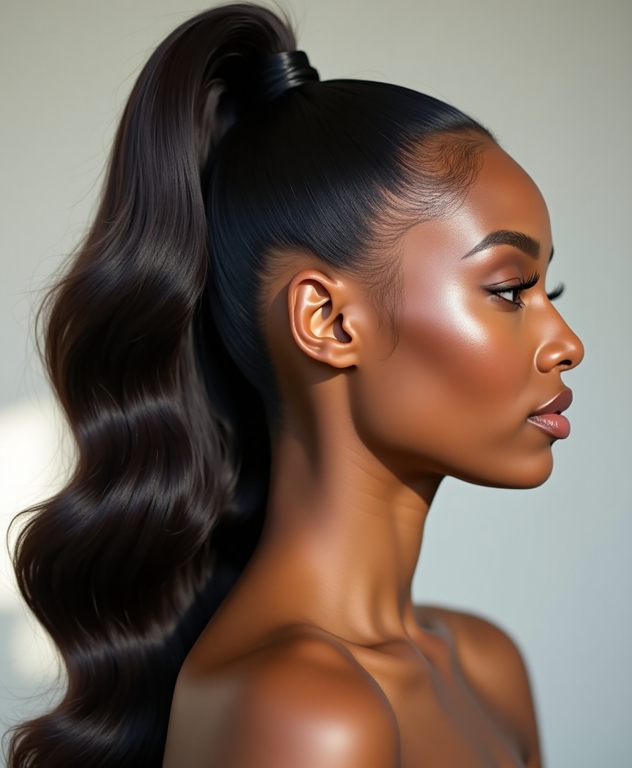 sleek elegant summer hairstyle