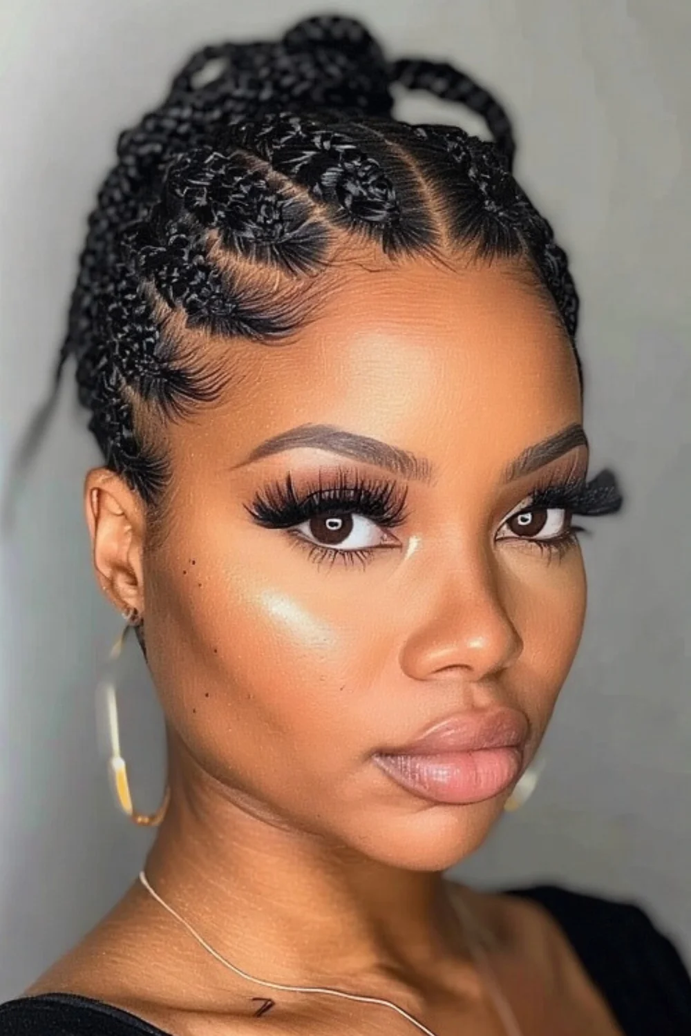 Professional styling ideas for short box braids
