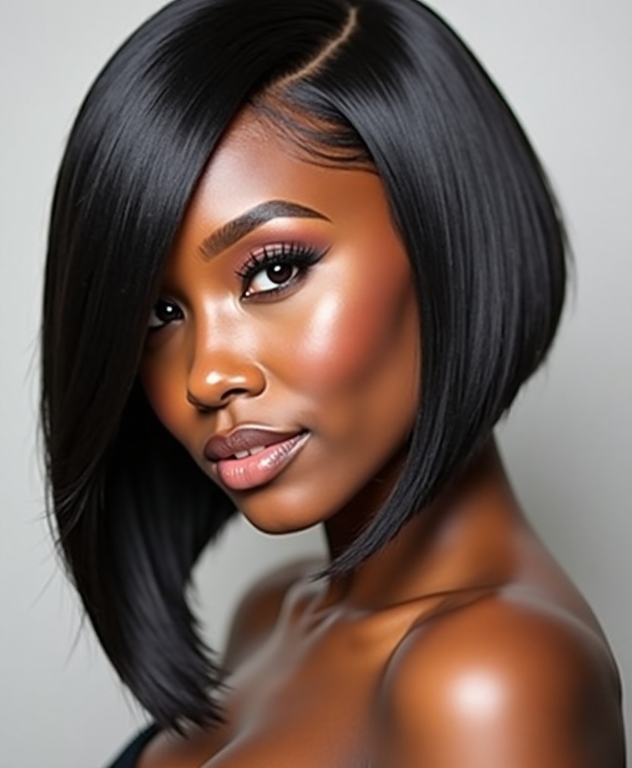 stylish low maintenance bob