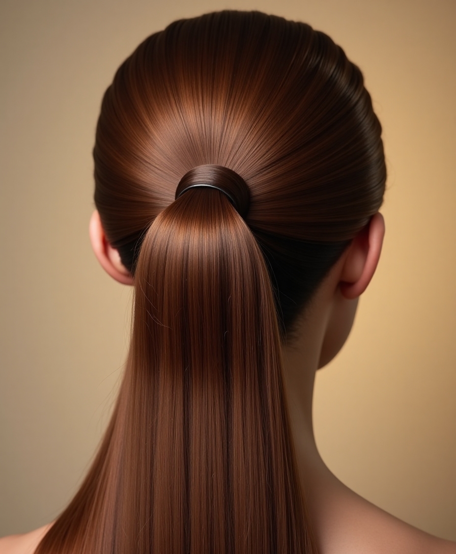 teased crown sleek sides