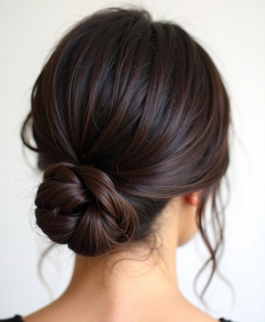 textured low bun tutorial
