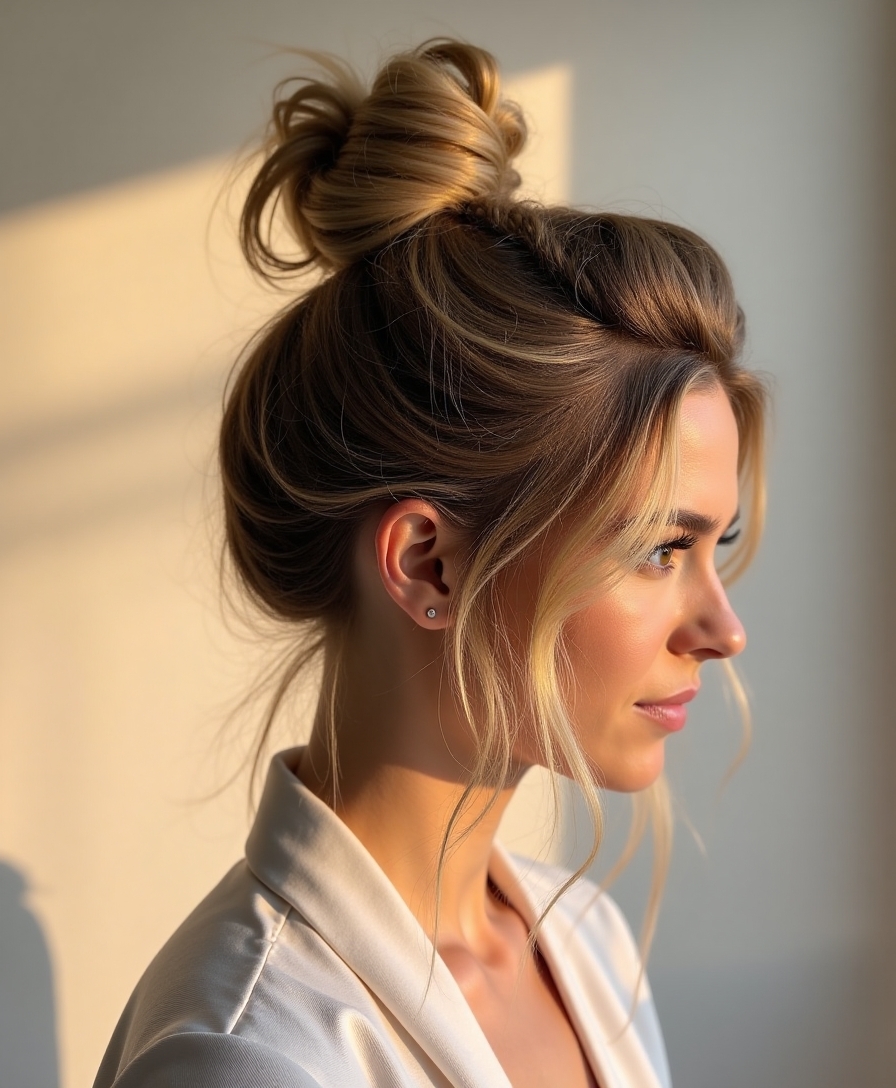 top knot hairstyle instructions
