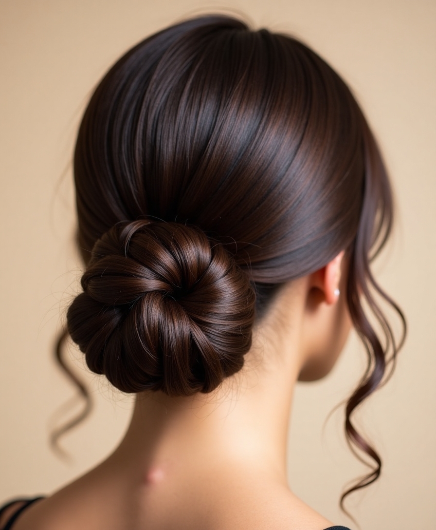 twisted low bun perfection