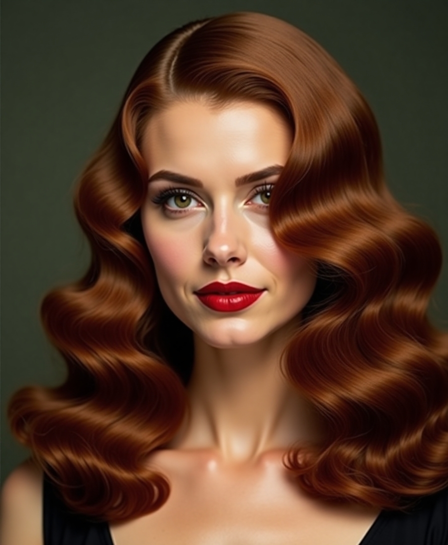 vintage glamorous finger waves