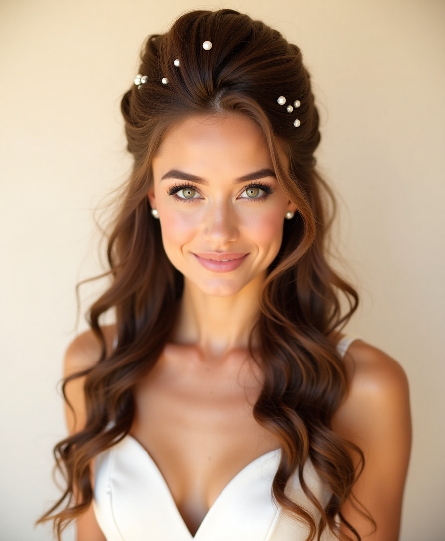 voluminous half up hairstyle tips