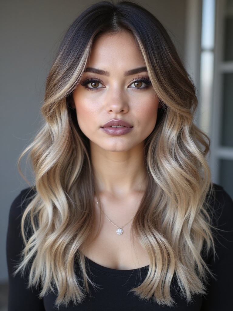 ashy blonde balayage tips
