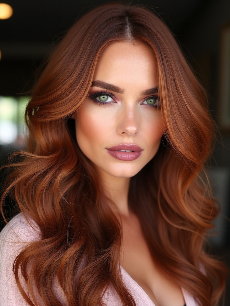auburn hair with caramel