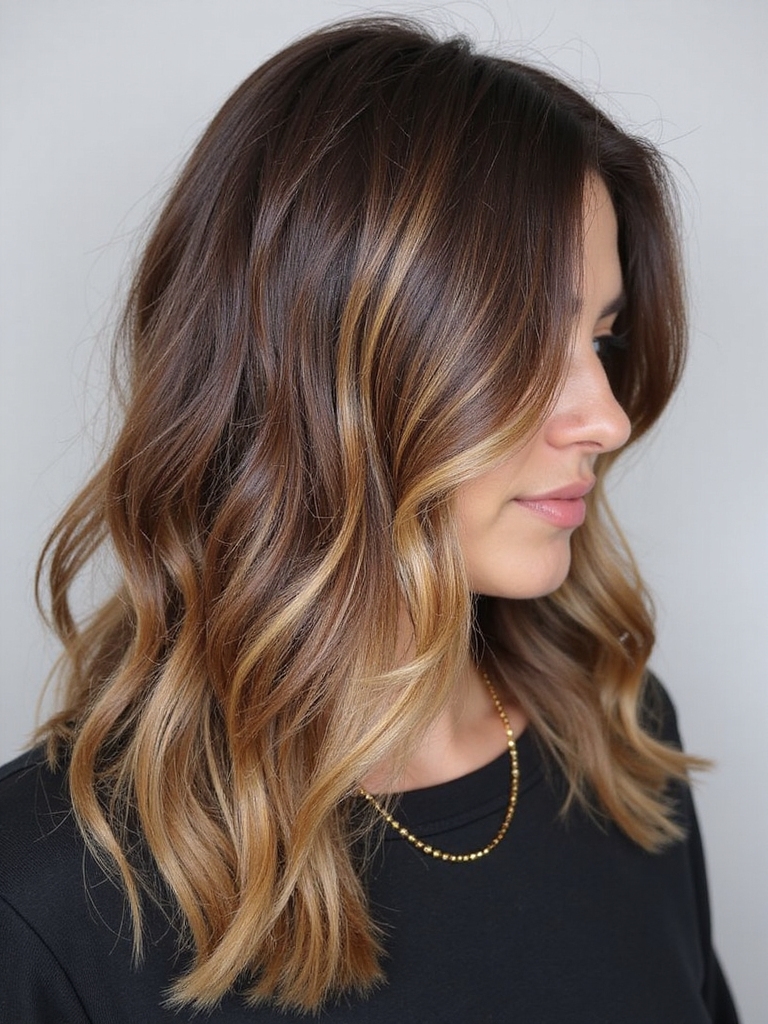 blonde highlights for hair length