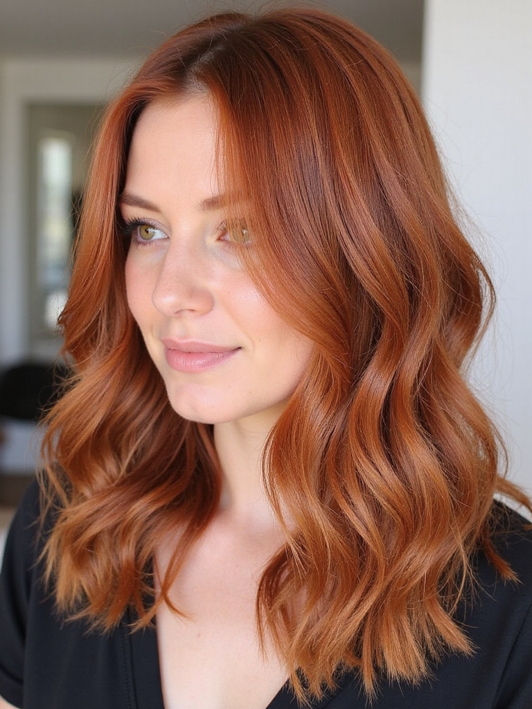 blonde highlights for red hair
