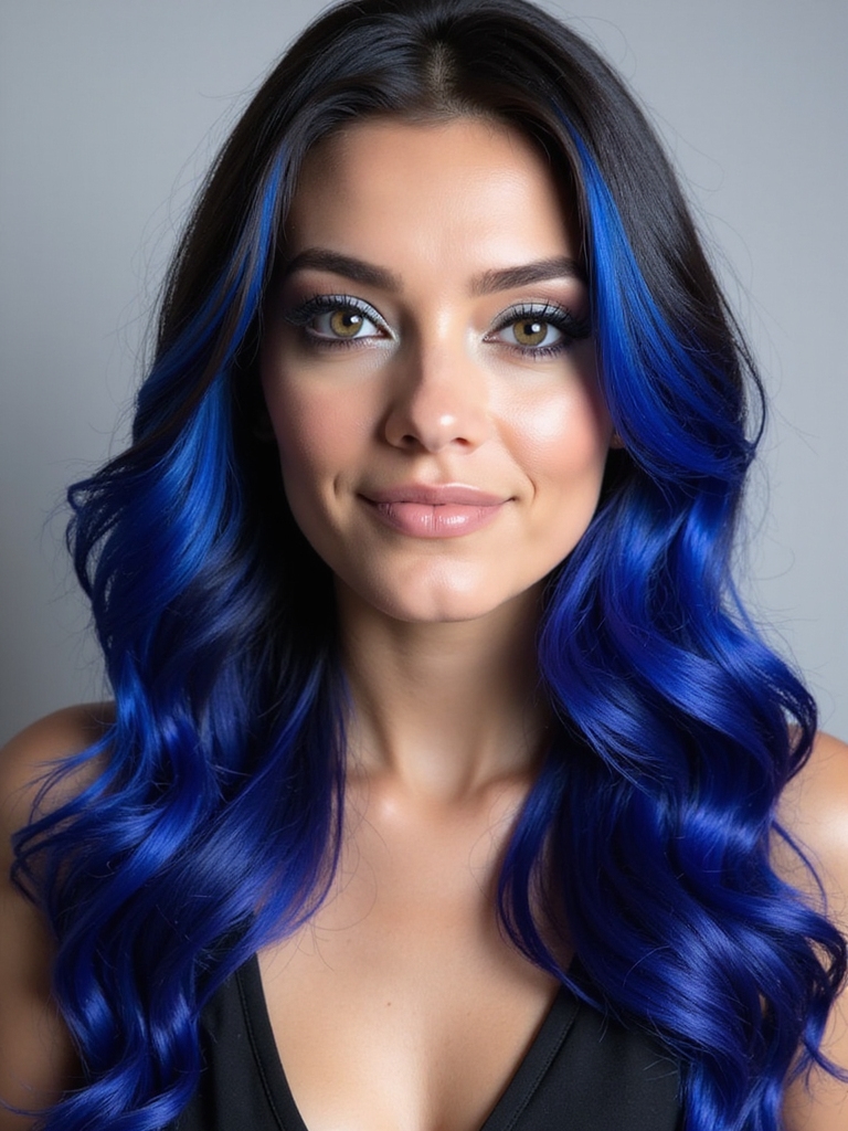 bold blue hair transformation