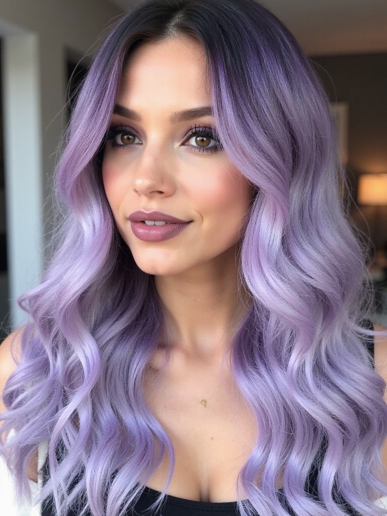 bold deep lavender layers