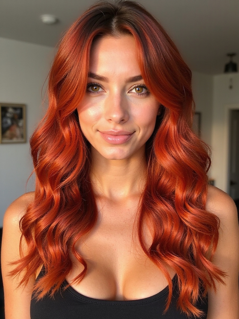 bold fiery red hues