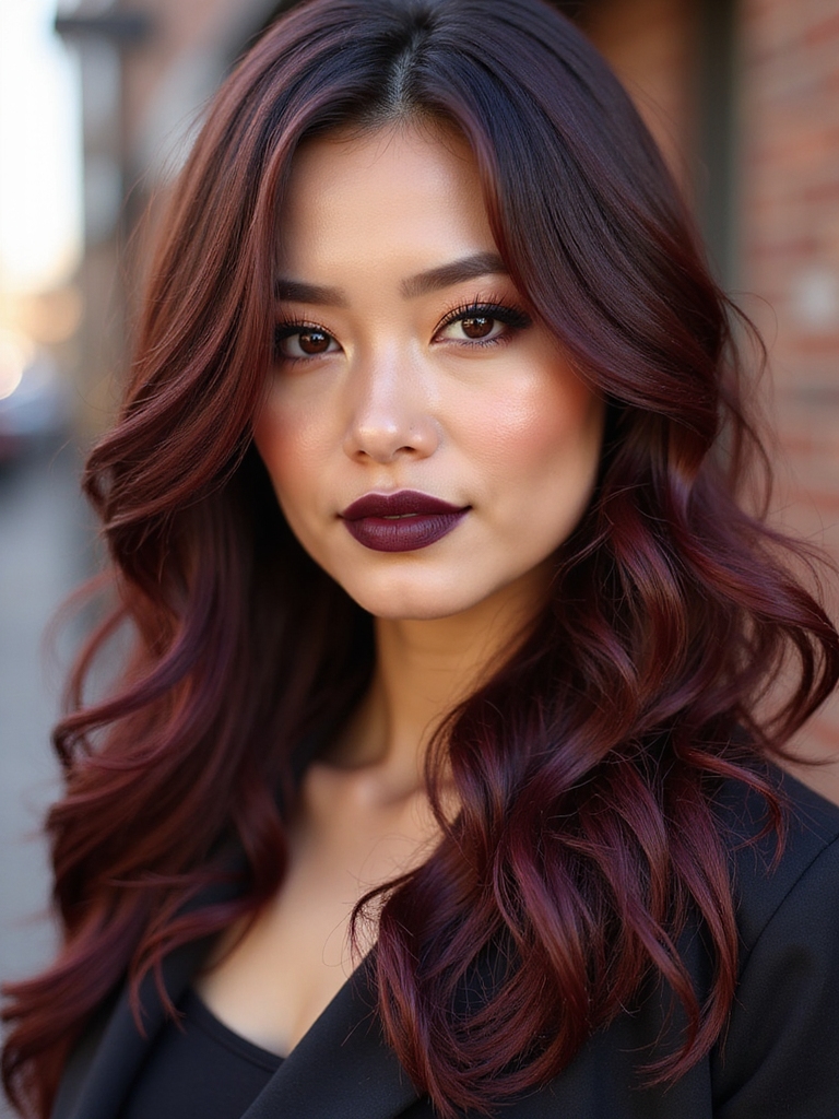 bold maroon velvet style