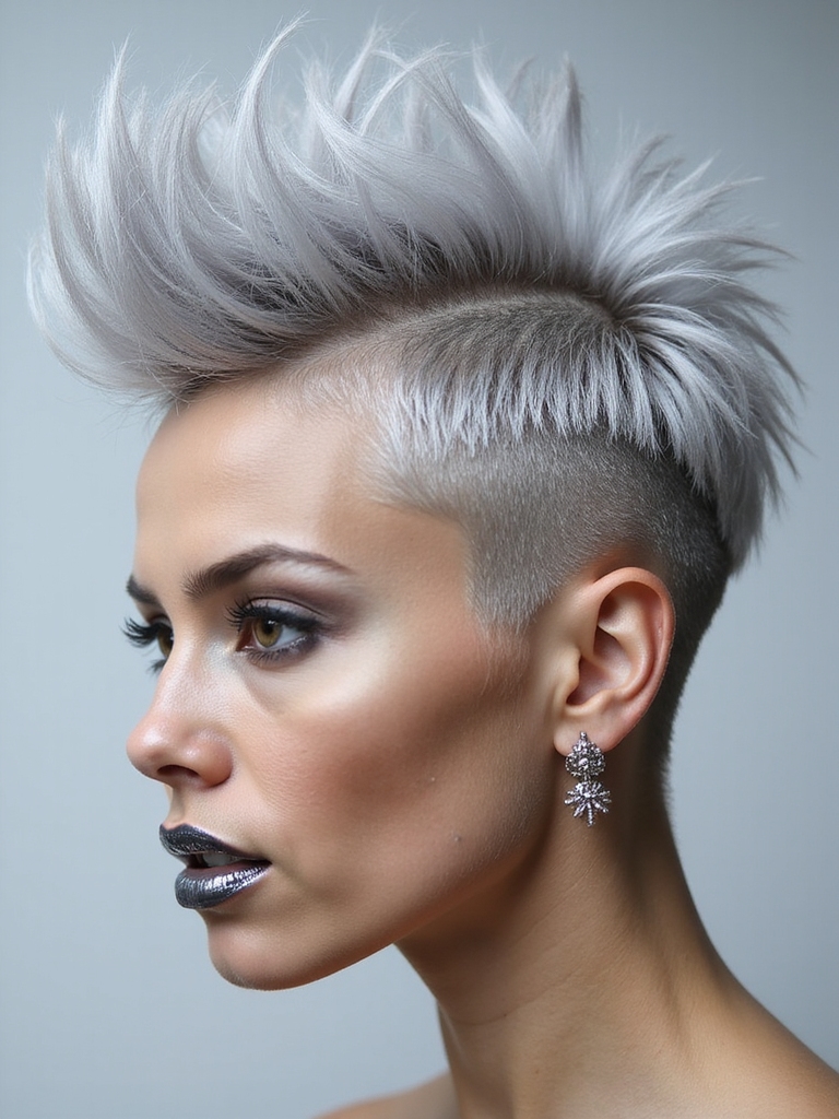 bold silver hair statement