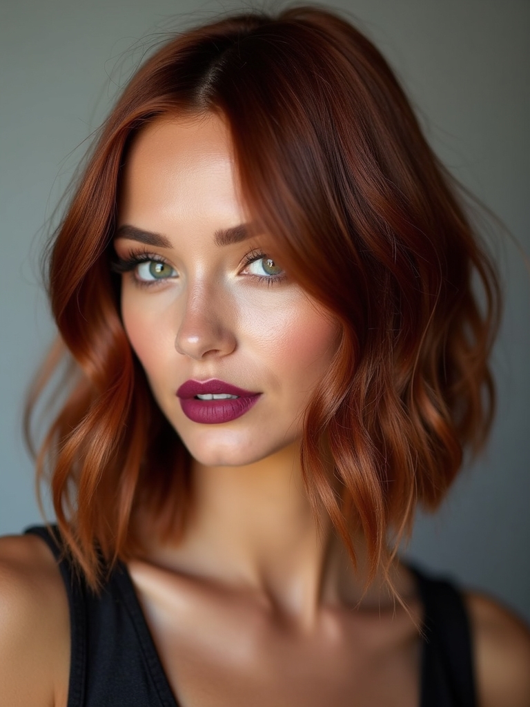 bold vibrant copper hairstyle