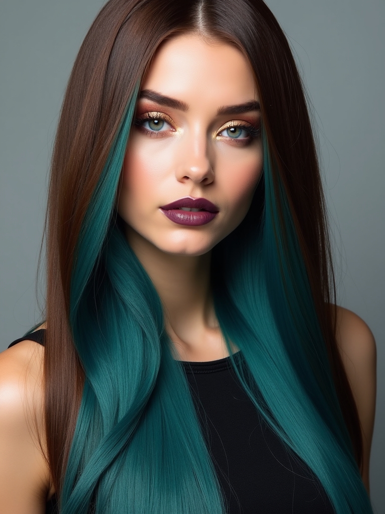 bold vibrant hair contrasts