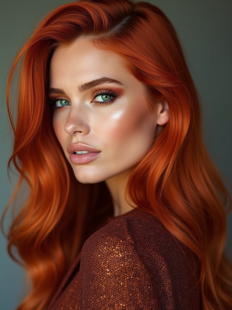 bold vibrant red hair