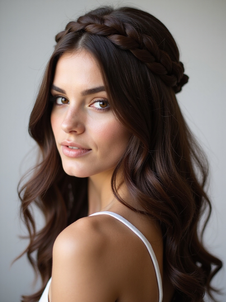 braided crown hairstyle elegance