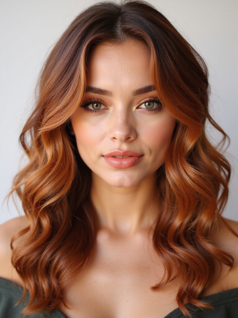 caramel enhances red hair