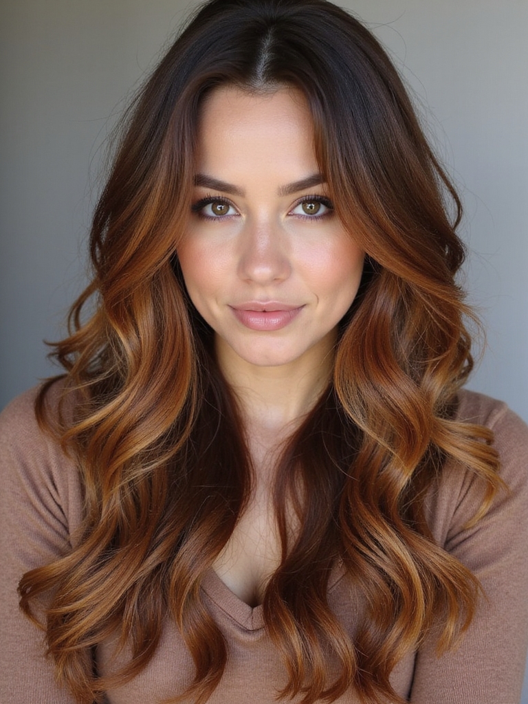 caramel highlights for brunettes
