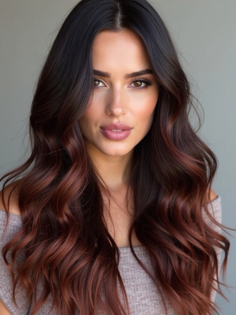cherry brown hair highlights