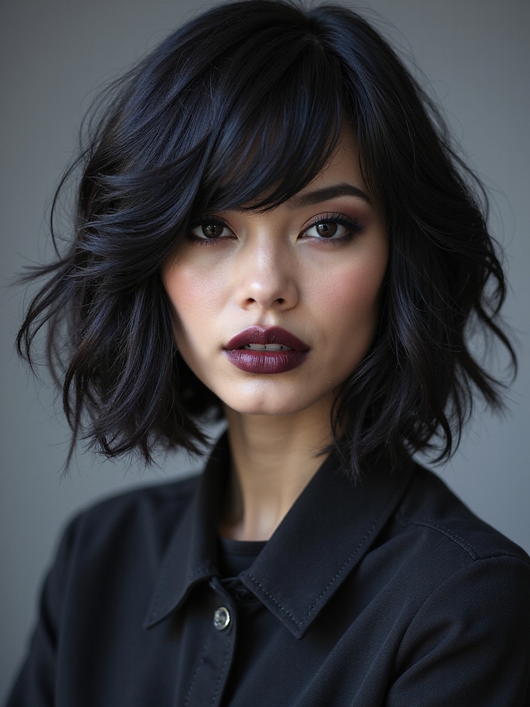chic low maintenance choppy bob