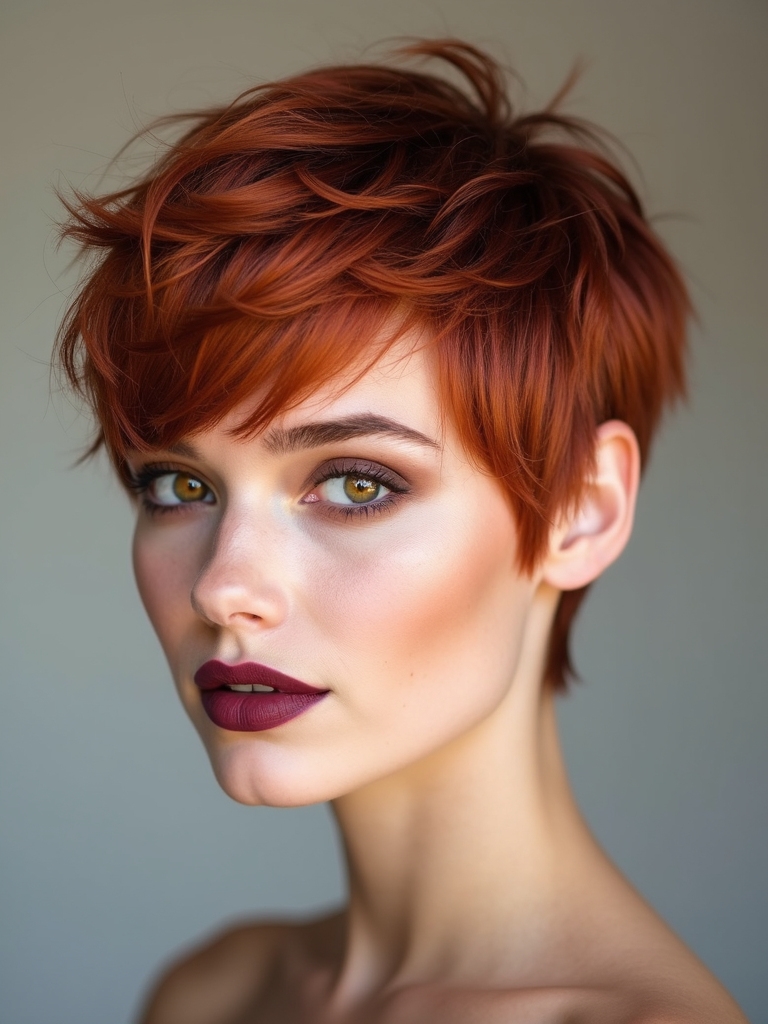 chic low maintenance pixie cut