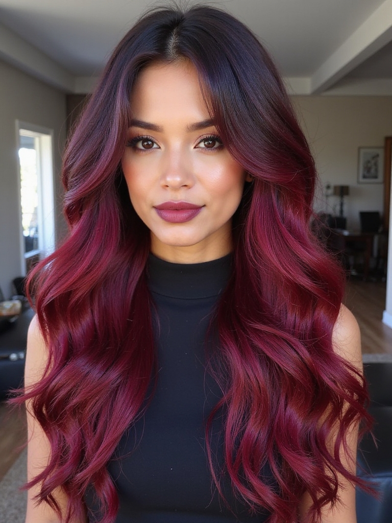 chic mulberry hair elegance