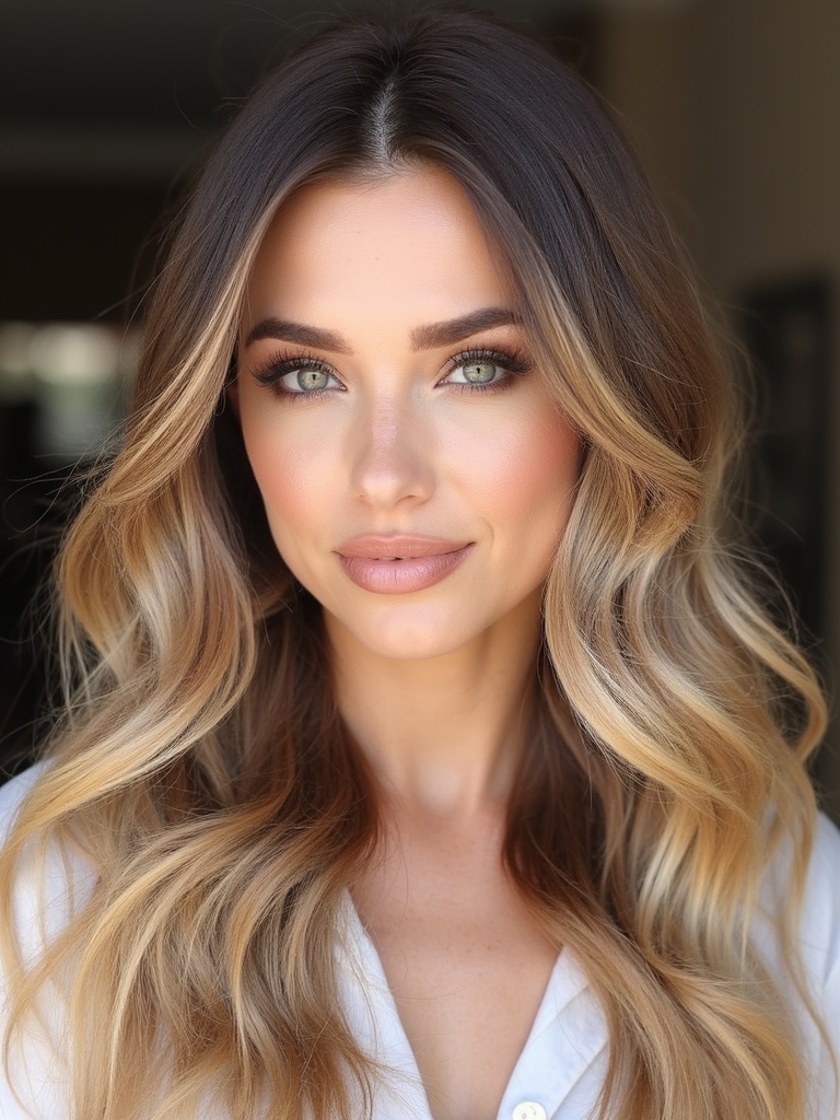 chic ombre dark blonde transformation