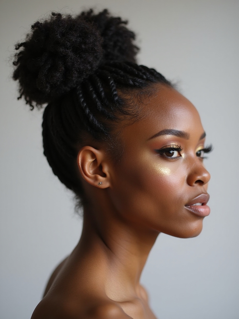classic high bun elegance