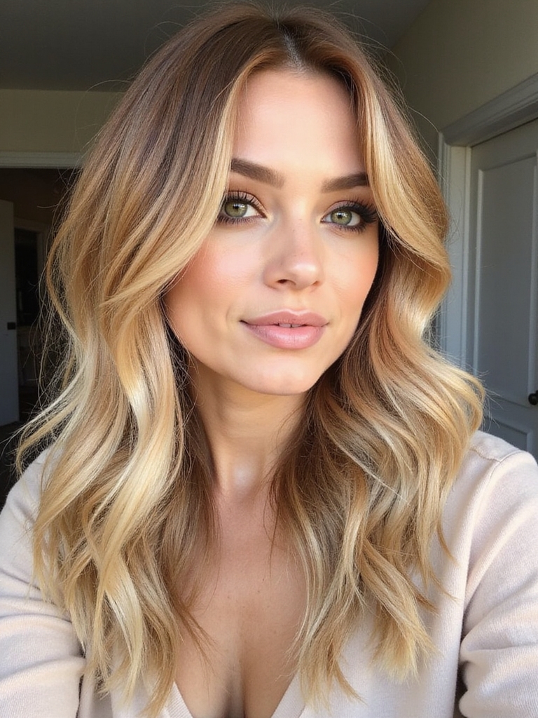 cozy golden brown hair hue
