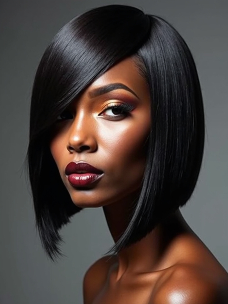 crisp edgy geometric hairstyle
