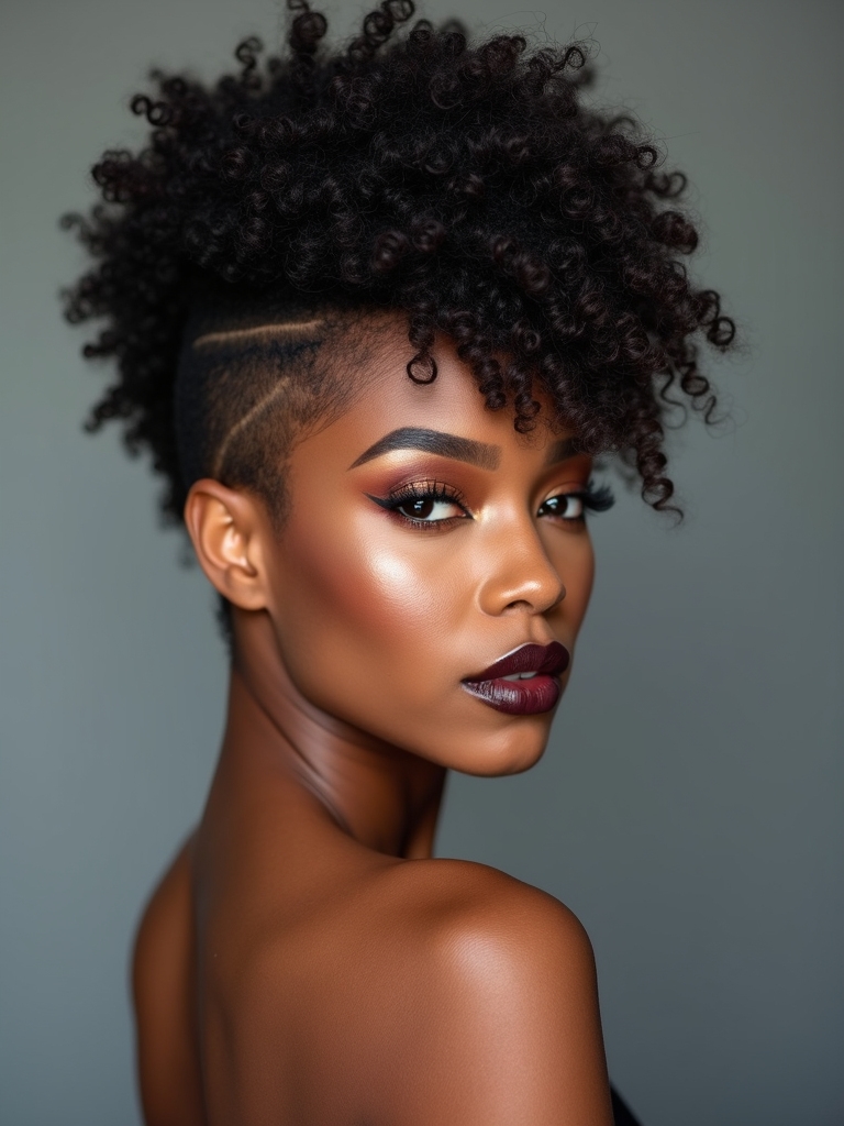 defined curls short sides