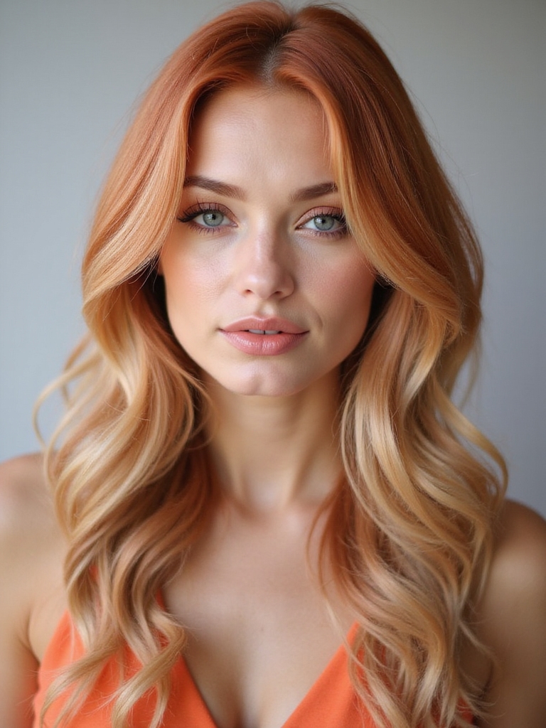 delicate strawberry blonde radiance