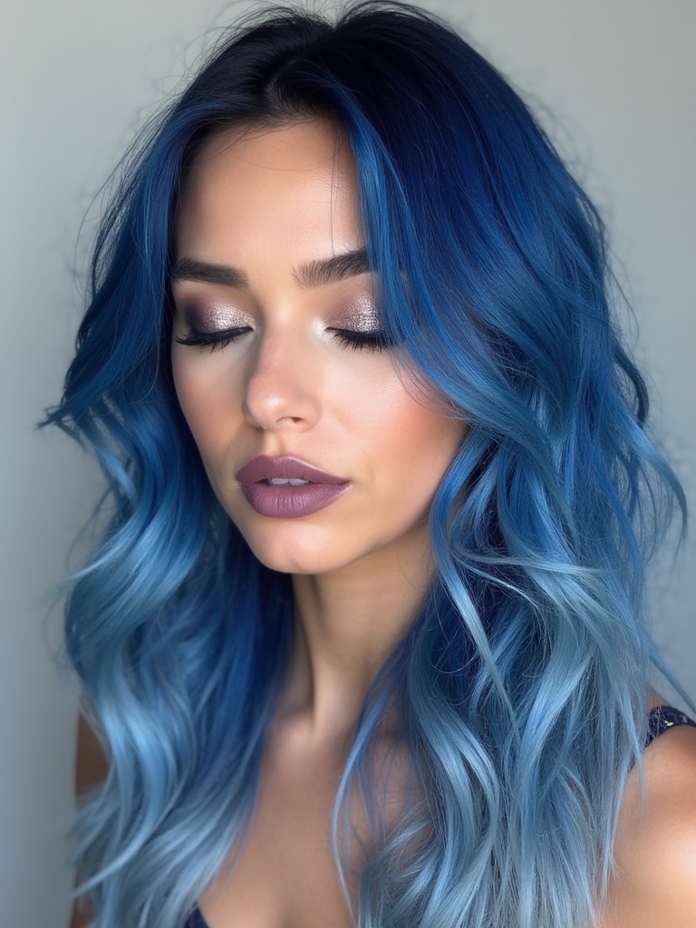 denim inspired hair transformation
