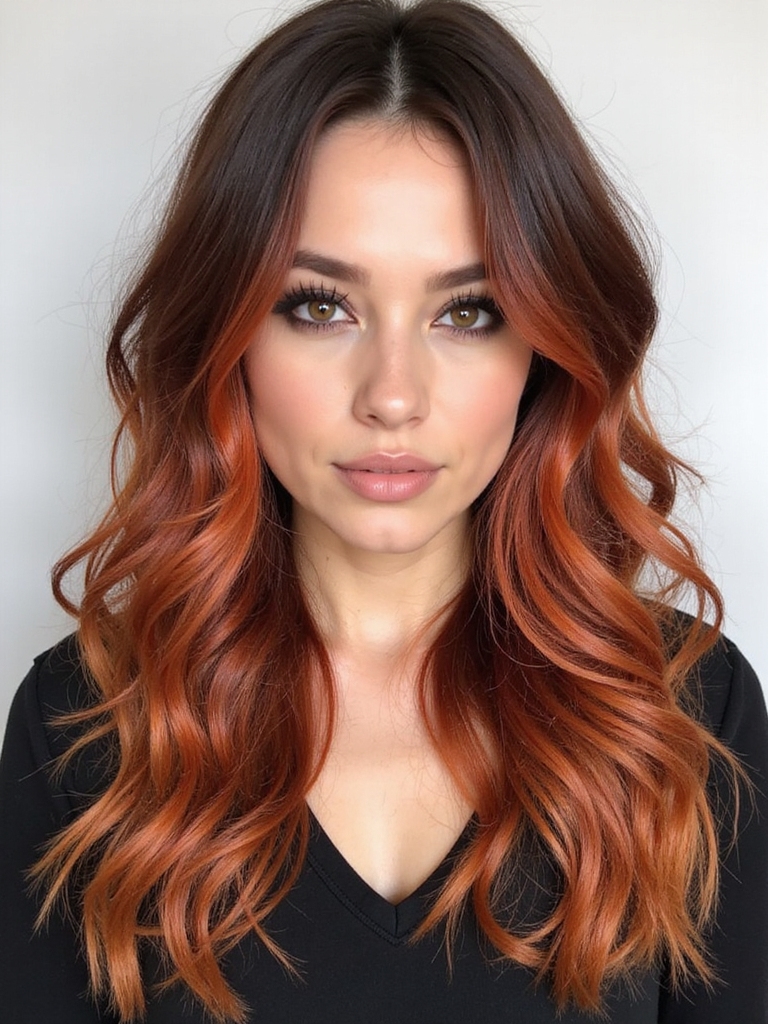 dimensional auburn hair transformation