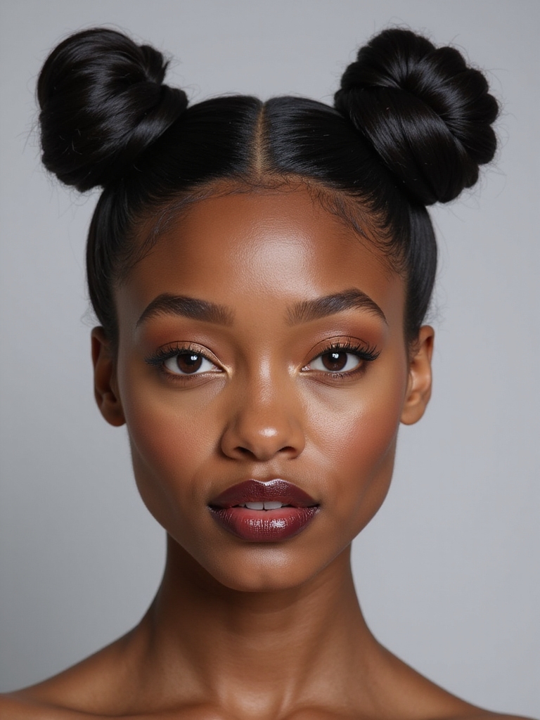double knot low bun