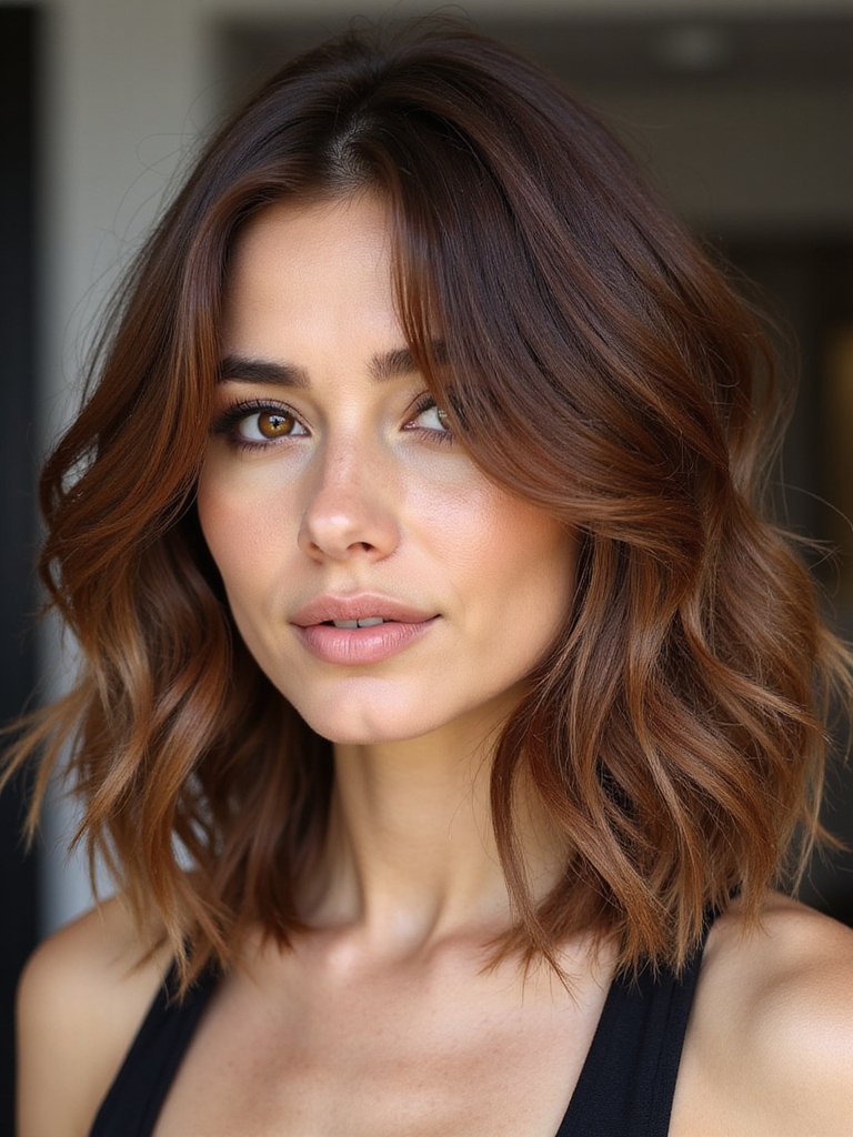 edgy layered shag styling