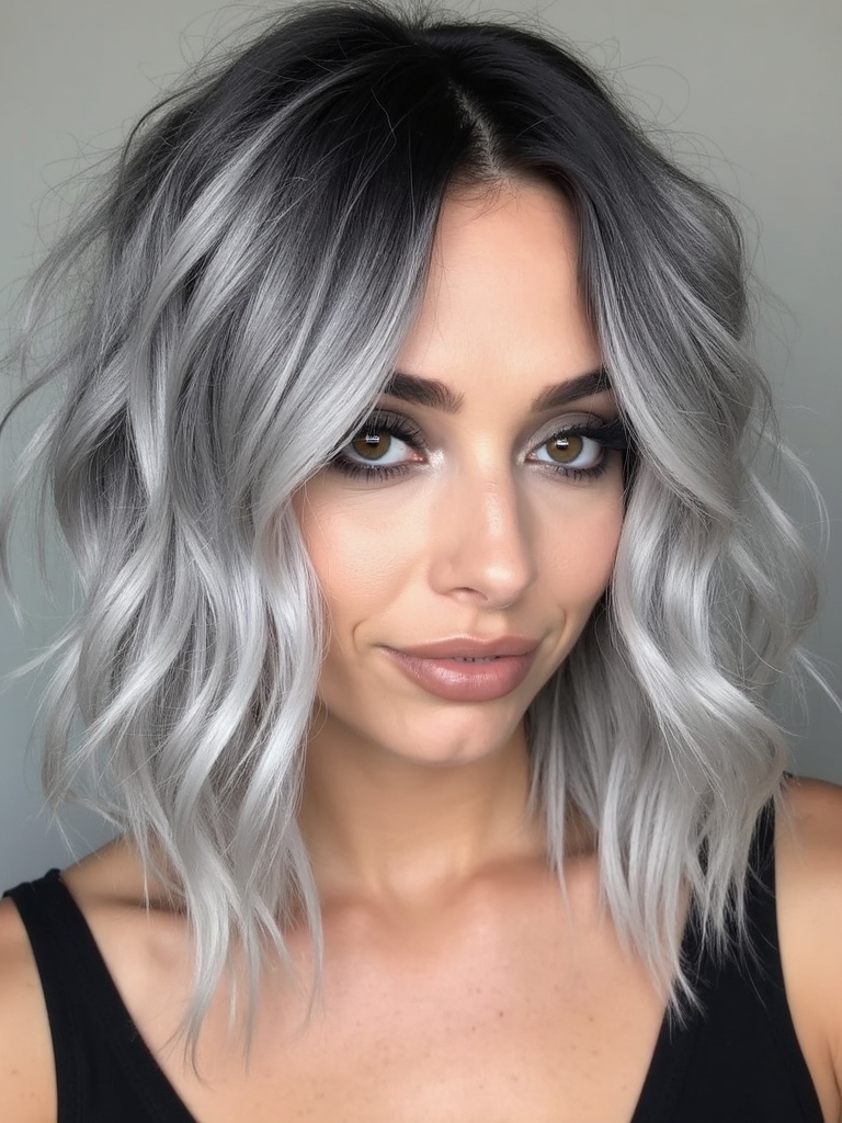 effortless silver lob style