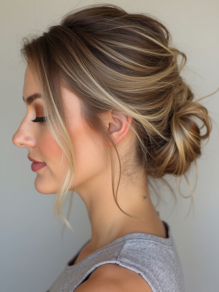 effortlessly chic low bun